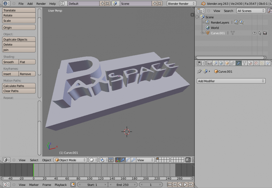 Another round of Blender Classes PaxSpace, Inc